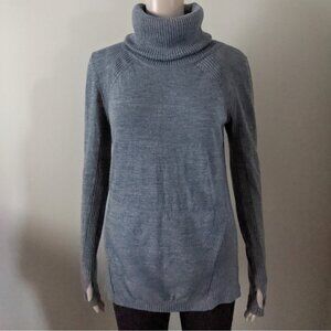 Lululemon pure wool Sweat and Savasana grey turtleneck sweater, women's 8